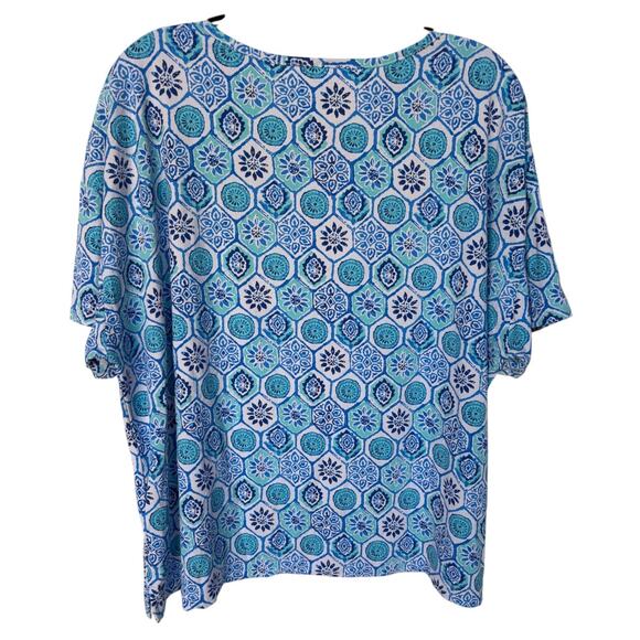IBKUL Performance T Shirt with Sun Protection, More...Blue Mosaic Print size XXL - Picture 2 of 8